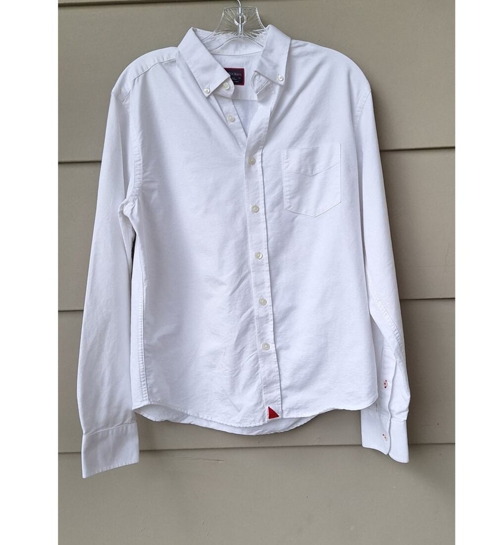 UNTUCKit Men's 100% Heavy Cotton White Long Sleeves Button Down Shirt Size S